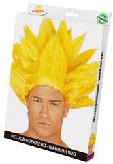 Perruque guerrier Jaune / Perruque Manga Jaune / La Maison Du Déguisement