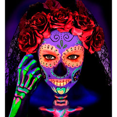 Set de 5 Crayons Gras à Maquillage Fluo / 5 crayons Maquillage néon fluo / La maison Du Déguisement