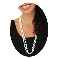 Collier Perles Blanc Années 30 / Collier Blanc Charleston / Collier Belle époque Blanc / Sautoir Fausses Perles Blanc Nacré / La maison Du Déguisement