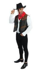 Gilet Cowboy Marron Adulte / Gilet western / La Maison du Déguisement