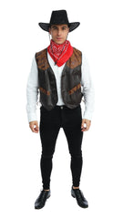 Gilet Cowboy Marron Adulte / Gilet western / La Maison du Déguisement