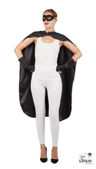 Set Cape Super Héros Noir Femme / Kit Cape Super-Héros Noir Femme / La Maison du Déguisement