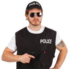 Pistolet De Police / Revolver Noir / Pistolet Revolver Western / La Maison Du Déguisement