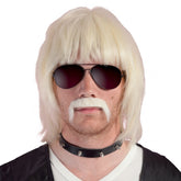 Perruque Biker Avec Moustache Blond / La Maison du Déguisement