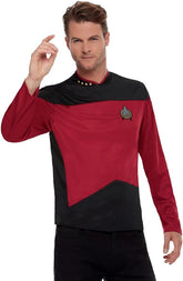 Déguisement Star Trek Officially Licensed Rouge / Costume Haut Uniforme Star Trek Adulte / La Maison Du Déguisement
