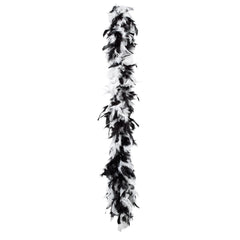 Boa en Plumes Noir et Blanc / Boa Cruella Démone / La Maison Du Déguisement