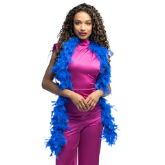 Boa en Plumes Bleu Roi / Boa Plumes Bleu Foncé / La Maison Du Déguisement