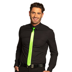 Cravate Vert Fluo / Cravate Fine Néon Vert / La Maison Du déguisement
