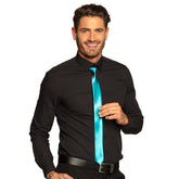 Cravate Bleu Fluo / Cravate Fine Néon Bleu / La Maison Du déguisement