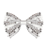 Noeud Papillon paillettes sequins argent / Noeud Papillon Argent Brillant / La maison Du Déguisement
