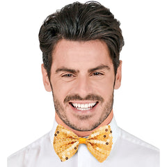 Noeud Papillon paillettes sequins Or / Noeud Papillon Dorée Brillant / La Maison Du Déguisement