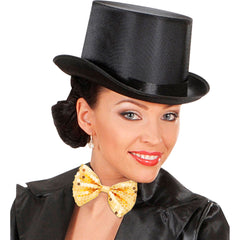 Noeud Papillon paillettes sequins Or / La maison du Déguisement