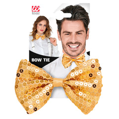 Noeud Papillon paillettes sequins Or / Noeud Papillon Dorée Brillant / La Maison Du Déguisement