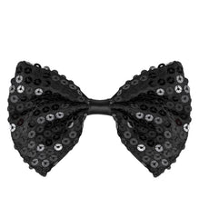 Noeud Papillon paillettes Sequins Noir / Noeud Papillon Noir Brillant / La maison Du Déguisement