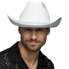 Chapeau Cowboy Daisy Blanc / Chapeau Western Blanc / La Maison Du Déguisement