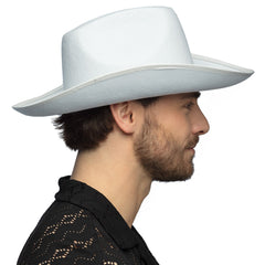 Chapeau Cowboy Daisy Blanc / Chapeau Western Blanc / La Maison Du Déguisement
