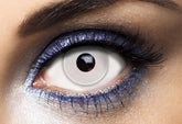 Lentilles fantaisie journalière Blanc / Paire lentilles de semaine Infected / Lentilles Oeil Blanc Journalière / La Maison Du Déguisement