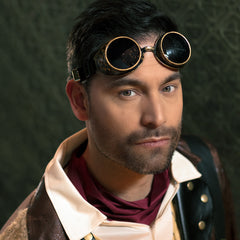 Lunettes Steampunk Or / Lunettes Futuriste Dorée / La Maison Du Déguisement