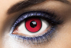 Lentilles fantaisie journalière Manson Rouge / Lentilles Oeil Manson Rouge Journalière / La Maison Du Déguisement