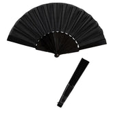 Eventail en Tissu Noir / Eventail Espagnol en Tissu / La Maison Du Déguisement