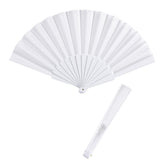 Eventail en Tissu Blanc / Eventail Espagnol en Tissu / La Maison Du Déguisement