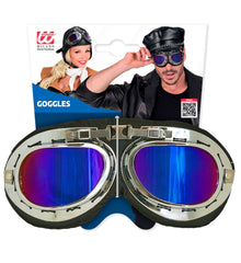 Lunettes Pilote Rétro Argent / Lunettes Aviateur Rétro Argent / La Maison Du Déguisement