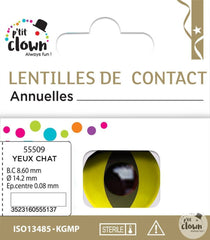 Lentilles fantaisie Annuelles Chat jaune / Lentilles Oeil Chat jaune Annuelles / La Maison Du Déguisement