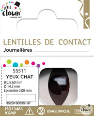 Lentilles fantaisie journalière Chat Blanc / Lentilles Oeil Chat Blanc Journalière / La Maison Du Déguisement