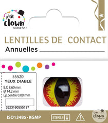 Lentilles fantaisie Annuelles Diable / Lentilles Oeil Diable Annuelles / La Maison Du Déguisement