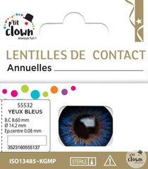 Lentilles fantaisie Annuelles Iris Bleu / Lentilles Annuelles Iris Bleu / La Maison Du Déguisement