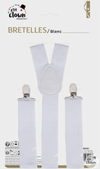 Bretelles Blanches élastiques / Bretelles Blanches / La Maison Du Déguisement