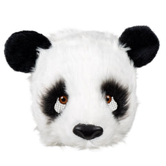 Masque Demi-Visage peluche Panda / Masque Panda / Masque de Panda avec fourrure / La maison du déguisement
