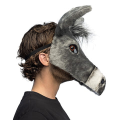 Masque Demi-Visage peluche Âne / Masque Âne / Masque De Âne Fausse Fourrure / La Maison Du Déguisement