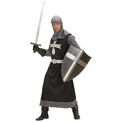 Location Déguisement Croisé Obscur Noir Adulte / Location Costume Chevalier Noir / Location Costume Guerrier Médiéval Homme / La Maison Du Déguisement