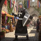 Déguisement Croisé Obscur Noir Adulte / Costume Chevalier Noir / Costume Guerrier Médiéval Homme / La Maison Du Déguisement
