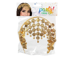 Diadème Princesse Jasmine / Serre tête Danseuse Orientale / Serre-Tête Métallique Médailles d'or / La Maison Du Déguisement