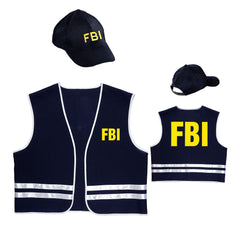 Déguisement Kit De Police FBI / Costume Set FBI / Agent Gilet et casquette FBI / la Maison Du Déguisement