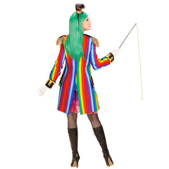 Location Déguisement Manteau Parade Arc-en-ciel / Location Costume Queue de pie Arc-en-ciel / Location Costume Frac Multicolores Luxe / La Maison Du Déguisement