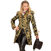 Location Déguisement Manteau Parade Jacquard Dorée / Location Costume Queue de pie Marquise OR / Location Costume Frac Doré Luxe / La Maison Du Déguisement
