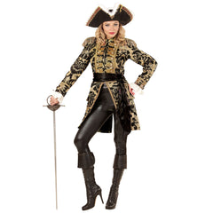 Location Déguisement Manteau Parade Jacquard Dorée / Location Costume Queue de pie Marquise OR / Location Costume Frac Doré Luxe / La Maison Du Déguisement