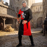 Déguisement Chevalier Rouge Adulte / Costume Croisé Rouge Homme / Costume Guerrier Médiévale Rouge / La Maison Du Déguisement