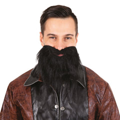 Barbe Avec Moustache Noire / Barbe Classic Noir / Moustache et Barbe Ride Noir / La Maison Du Déguisement