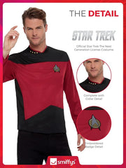 Déguisement Star Trek Officially Licensed Rouge / Costume Haut Uniforme Star Trek Adulte / La Maison Du Déguisement