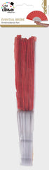 Eventail Dentelle Rouge / Éventail Brodé Rouge / La Maison Du Déguisement