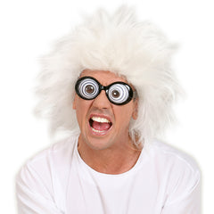Perruque Savant Fou Blanc / Perruque Lunatic Blanc / Perruque Professeurs Blanc / La Maison Du Déguisement