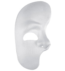 Masque Fantôme de L’Opéra Blanc / Demi Masque Blanc en Tissu / La Maison Du Déguisement