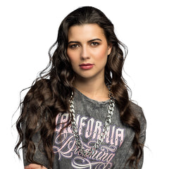 Collier Bling Bling Argent / Chaîne Pimp Argent / La Maison Du Déguisement