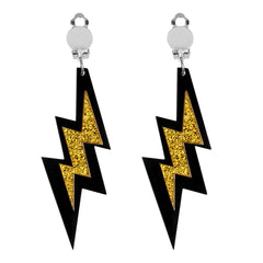 Boucles d’Oreilles Éclairs Années 80 / Paire pendants d'oreille Blizz / La Maison Du Déguisement