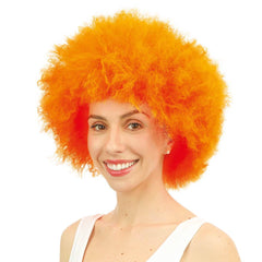 Perruque Afro Jimmy Orange / Perruque Afro Groove Orange / La Maison du Déguisement