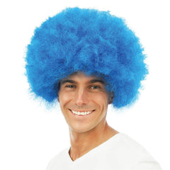 Perruque Afro Jimmy Bleu / Perruque Afro Groove Bleu / La Maison du Déguisement